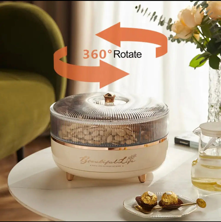 5 Grid Dry Fruit Rotating Tray, Tabletop Snack Storage Container, Creative Light Luxury Candy Storage Tray 5 Grid Dry Fruit Rotating Tray, Tabletop Snack Storage Container, Creative Light Luxury Candy Storage Tray